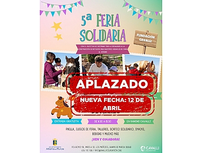 ATENCIÓN, APLAZADO --> 5ª FERIA SOLIDARIA DE LA FUNDACIÓN CAVALLI ATENCIÓN, APLAZADO --> 5ª FERIA SOLIDARIA DE LA FUNDACIÓN CAVALLI