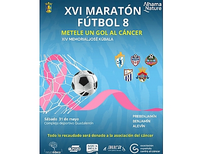 XVI MARATÓN FÚTBOL 8 Y XIV MEMORIAL JOSÉ KUBALA: Métele un gol al cáncer.