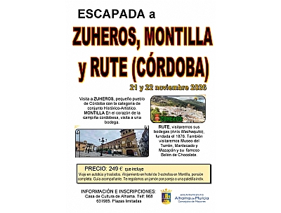 ESCAPADA A ZUHEROS, MONTILLA Y RUTE (CÓRDOBA)