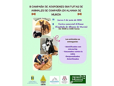 III CAMPAÑA DE ADOPCIONES GRATUITAS DE ANIMALES DE COMPAÑÍA III CAMPAÑA DE ADOPCIONES GRATUITAS DE ANIMALES DE COMPAÑÍA