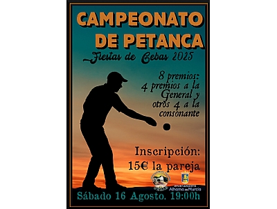 FIESTAS DE GEBAS 2025: Campeonato de PETANCA