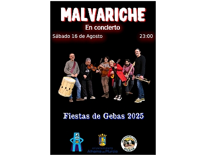 FIESTAS DE GEBAS 2025: MALVARICHE EN CONCIERTO
