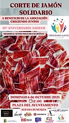 FERIA 2024: X ANIVERSARIO DE ASOJAM. Corte solidario de jamón.