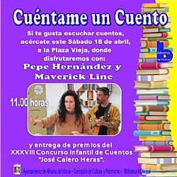 DIA DEL LIBRO 2026: Cuentacuentos y entrega de premios del Concurso Infantil de Cuentos José Calero Heras