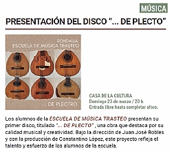 PRSENTACIÓN DEL DISCO 