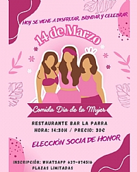 8M DÍA INTERNACIONAL DE LA MUJER: COMIDA DÍA DE LA MUJER EN EL BERRO