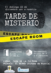 MYSTERY EVENING IN EL BERRO: ESCAPE ROOM