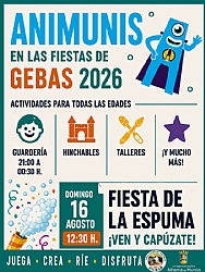 FIESTAS DE GEBAS 2026: SERVICIO DE GUARDERÍA + HINCHABLES + TALLERES