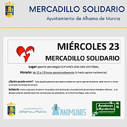 MERCADILLO SOLIDARIO A FAVOR DE ASOCIACIÓN PELUDINES