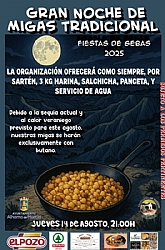 FIESTAS DE GEBAS 2025: Gran Noche de MIGAS Tradicional