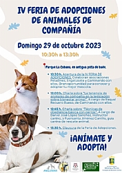 IV FERIA DE ADOPCIONES DE ANIMALES DE COMPAÑÍA