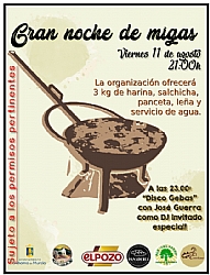 FIESTAS DE GEBAS: GRAN NOCHE DE MIGAS TRADICIONAL