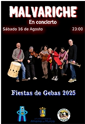 FIESTAS DE GEBAS 2025: MALVARICHE EN CONCIERTO