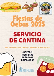 FIESTAS DE GEBAS 2025: Servicio de La Cantina
