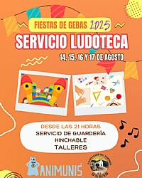 FIESTAS DE GEBAS 2025: Servicio de Guardería + Hinchable + Talleres 