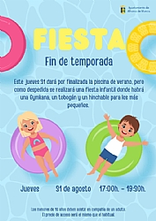 PISCINA DE VERANO: FIESTA DE FIN DE TEMPORADA